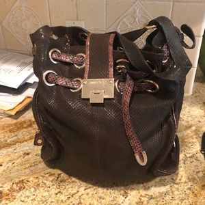 Jimmy Choo Chocolate Brown Crocodile Handbag